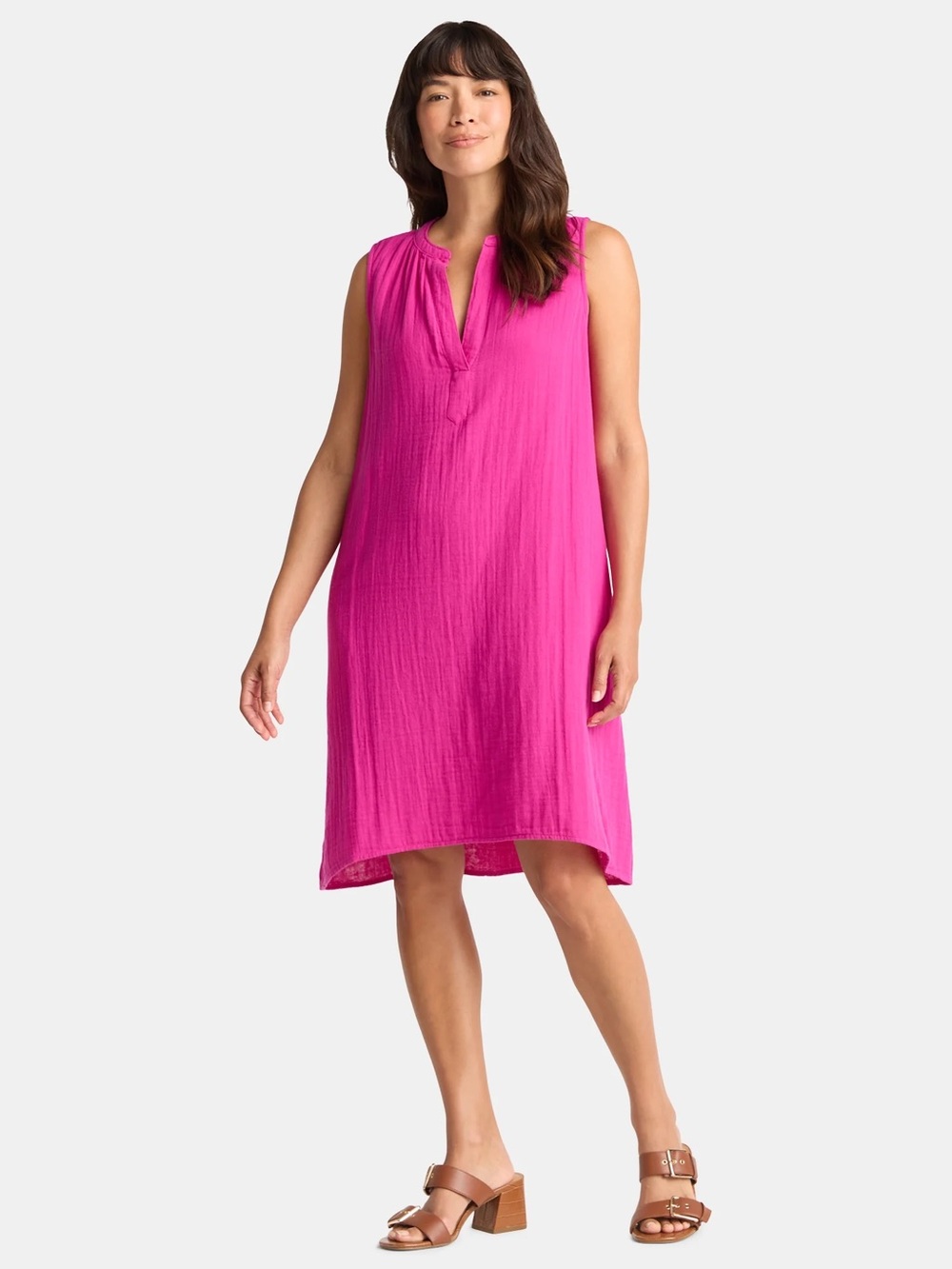 Time and Tru Hot Pink Sleeveless Shift Dress